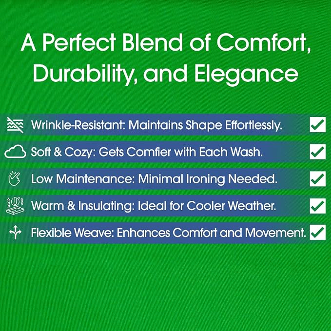 Pico Textiles 1 Yard Bolt Kelly Green Poly Cotton Twill Fabric | 60" Wide, 65% Polyester / 35% Cotton, Medium Weight, Perfect for Pants, Jackets, Skirts and Work Uniforms, Sold by the Yard