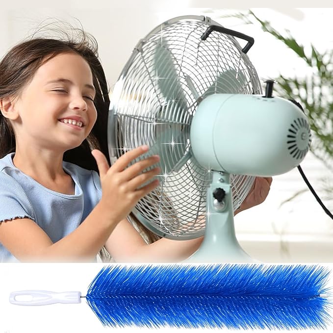 Fan Cleaner Brush, Fan Brush Cobweb Duster Microfiber Duster Ideal for Ceiling Duster, Household Duster for Curtains, Fan Cleaner for Box Fan (2 Pack)