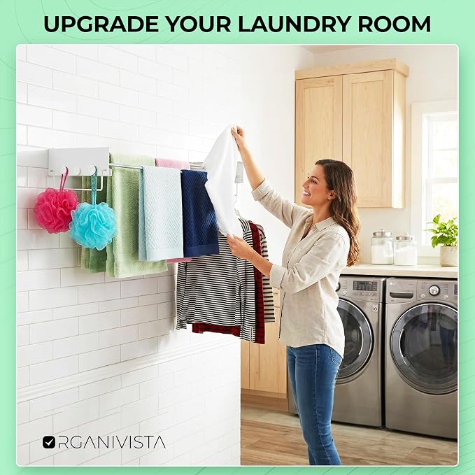 Wall Mounted Drying Rack Foldable for Laundry Clothes Drying Rack 28"