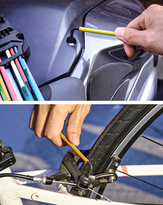 toolant Torx Wrench Set 13pcs(T6-T50),Extra Long Arm Security Metirc Star Wrench Set, Crafted Torx Key Set with Color Coded Sleeves for Furniture Assembly, Bicycle Maintenance, Household DIY