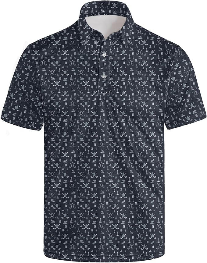 Polo Shirts for Men Moisture Wicking Mens Polo Shirts Patriotic Shirts for Men