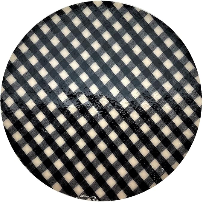 Andreas Silicone Jar Opener, Black Gingham – 6.25" Non-Slip Lid Gripper & Garlic Peeler, Dishwasher Safe, Multi-Use, Durable Silicone & Fabric, Made in the USA, JO-434