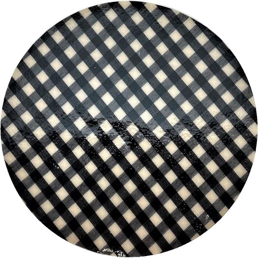 Andreas Silicone Jar Opener, Black Gingham – 6.25" Non-Slip Lid Gripper & Garlic Peeler, Dishwasher Safe, Multi-Use, Durable Silicone & Fabric, Made in the USA, JO-434