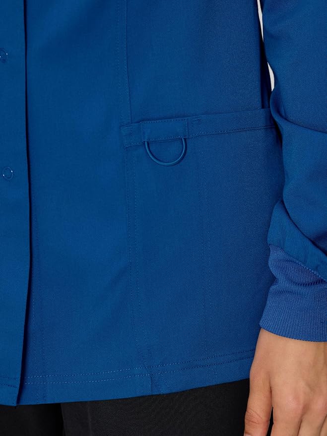 COZYFIT Scrub Jackets for Woman, Snap Front Nurse Jacket | 3 Pockets, Soft Fabric Layer, Easy Shift Layer, Easy Care, For Nurses, Clinics, Daily Medical Uniforms, Shift Wear