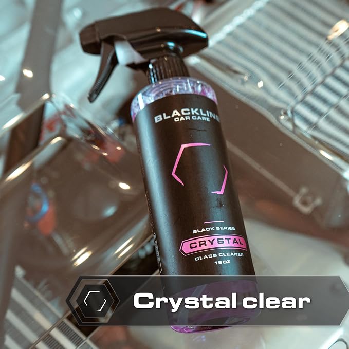 Blackline Best Glass Cleaner - Works on Glass, Windows, Mirrors & Navigation Screens. Tint Safe Window Cleaner for Car