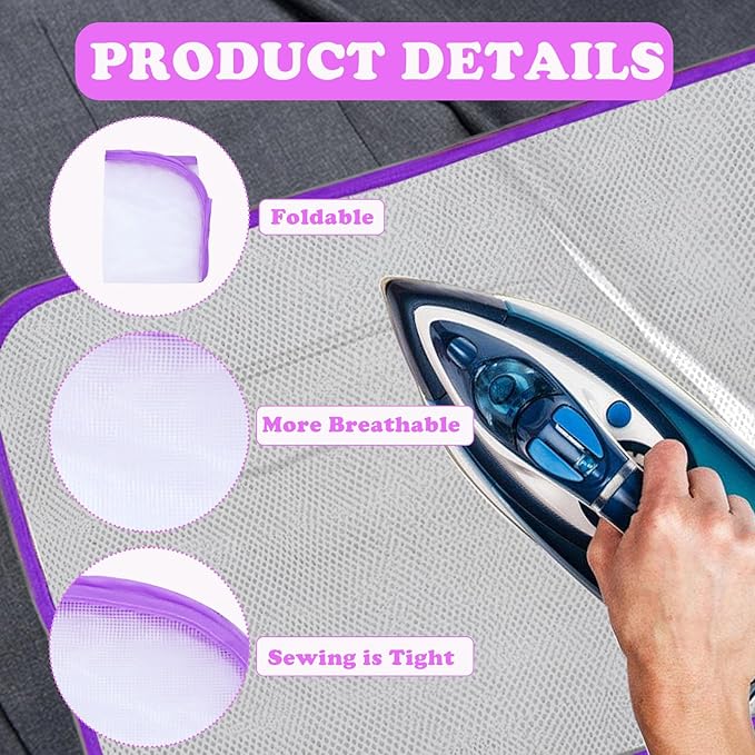 Pressing Cloth for Ironing,2 Pcs Ironing Cloth To Protect Clothes,Protective Heat Resistant Mesh Cloth Press Cloth Cloth,Ironing Fabric Protector Tool,Ironing Protector Insulation Pad,Ironing Pad