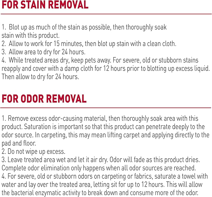 Nature's Miracle Dog Stain and Odor Remover,Everyday Mess Enzymatic Formula,24 fl oz,(Pack of 2)