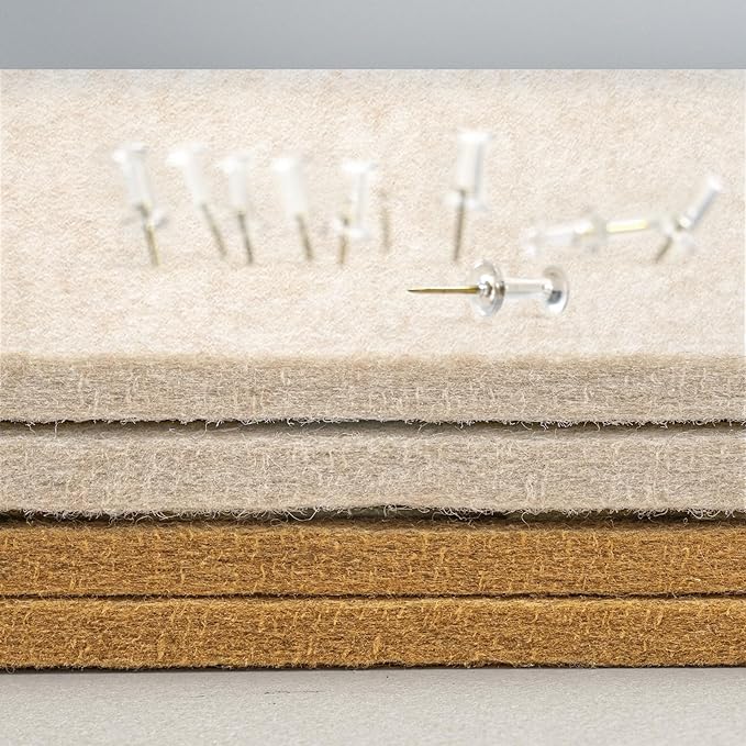 Felt Bulletin Board 36x24 inches, Decorative Pin Board for Home & Office | Cork Board Alternative for Wall with Push Pins, Display Mood Board for Photos, Notes & Reminders