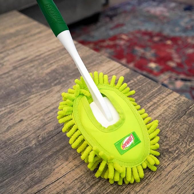 LIBMAN Microfiber Duster for Car Cleaning - Reusable Washable Hand Duster for Furniture, Screens, Shelves, Blinds - Traps Dust & Allergens