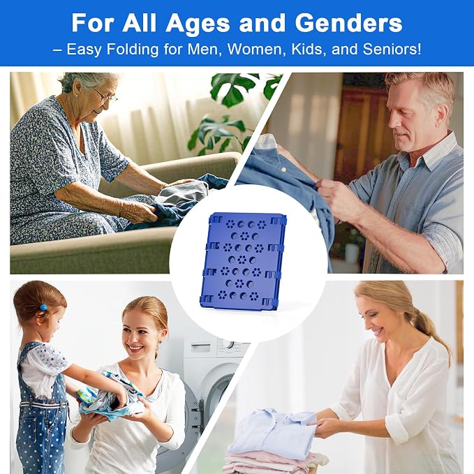 BoxLegend Shirt Folder Board Tshirt Clothes Folder Folding Board Durable Laundry Sorter Helper Liner, Blue | T-Shirt Folder,Plastic,For Adults and Kids,Laundry Sorter and Liner,Flip and Fold