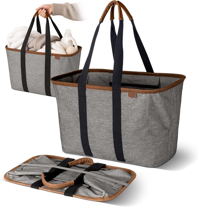 CleverMade LUXE Collapsible Tote Bag, 30L