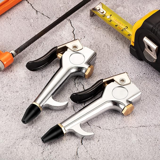Honoson 8 Pieces Air Blow Tools Adjustable Nozzle Blow Tool Air Compressor Flow Nozzle Accessories for Industrial Household Compressor
