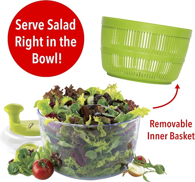 Brentwood KA-5030G Salad Spinner, standard, White