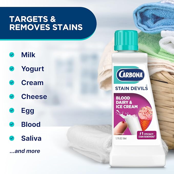 Carbona Liquid Stain Devil Food Clean Up Combo Set | Spot Stain Remover for Clothes