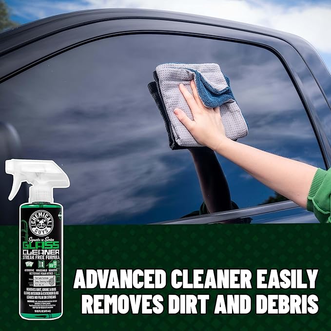 Chemical Guys, Signature Series Glass & Window Cleaner, Tint Safe, 16 oz | Ammonia-free and tint-safe, clears fingerprints, smoke film and grime from glass, mirrors and windshields