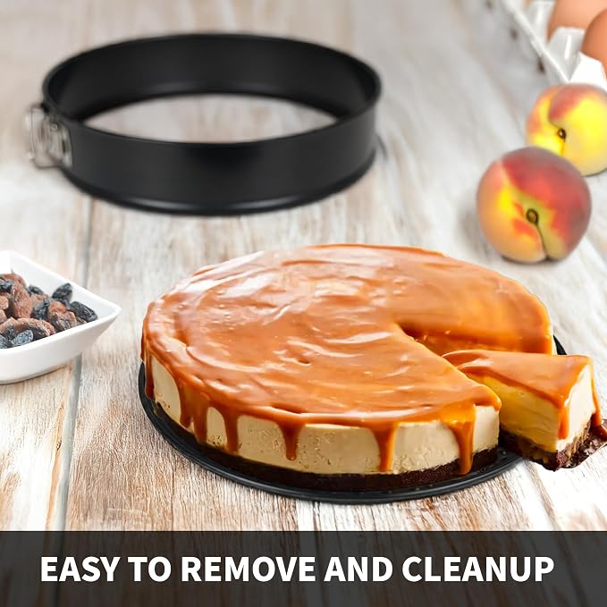 UWILLION Spring Form Cake Pans 12 Inch Springform Pan Nonstick Round Cheesecake Pan Carbon Steel Large Baking Mold Cake Tin for Christmas Birthday