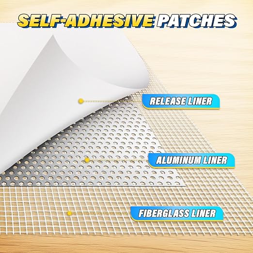 DIYSELF 16-Piece Drywall Repair Kit, Spackle Wall Repair with Mesh Patches | 2 Jars of Repair Putty, Self-Adhesive Mesh Patches, Drywall Patch Kit for Cracks, Wall Hole Repair Kit for Homes and Renters