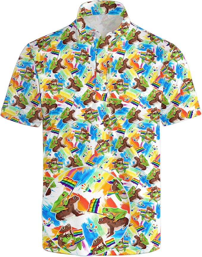 Polo Shirts for Men Moisture Wicking Mens Polo Shirts Patriotic Shirts for Men