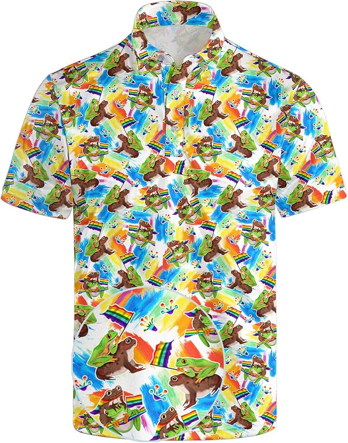 Polo Shirts for Men Moisture Wicking Mens Polo Shirts Patriotic Shirts for Men