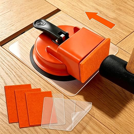 Floor Gap Fixer Tool, Laminate & Vinyl Plank Flooring Repair Kit | Heavy Duty Floor Gap Fixer with Enhanced Suction Cup, Includes Sticky and Buffer Pads to Pull Planks and Fix Floor Gaps