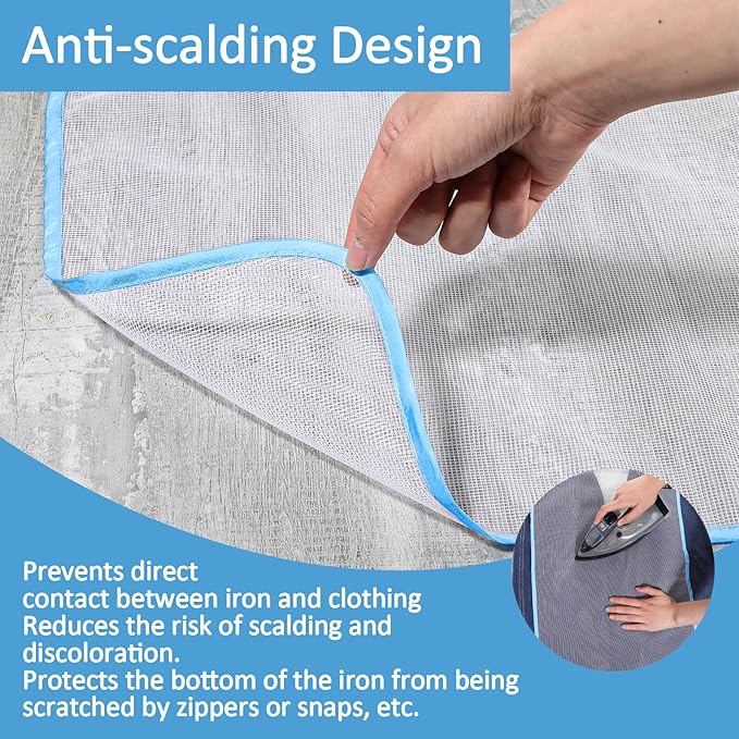 Protective Pressing Cloth for Ironing, 4 Pack Ironing Clothes to Protect Clothes, Protector Insulation Mat Scorch Saving Mesh Iron Board Cover Pad Press Scorch Iron Cloth