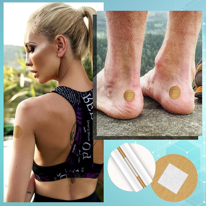 Funtery 200 Adhesive Spot Bandage 4 Sizes Round Flexible Fabric Adhesive Round Tan Non Latex Bandage for Wound Care and Hides Skin Spots Ideal for Small Incisions