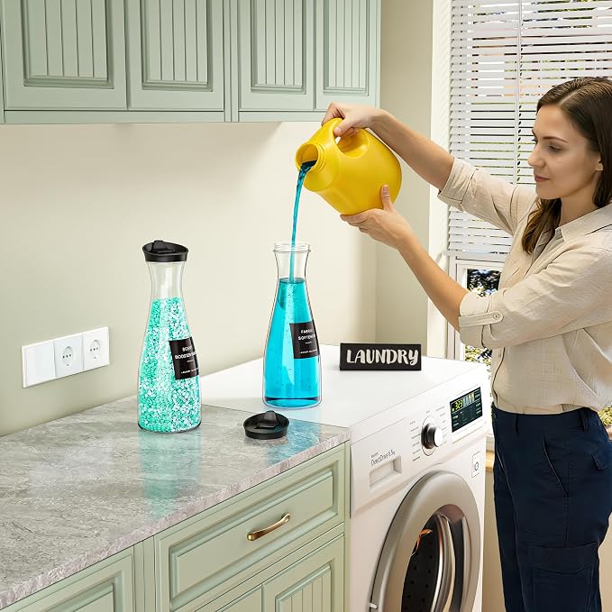 2 Pack Laundry Detergent Dispenser Container No Tray, 54OZ Laundry Soap Dispenser