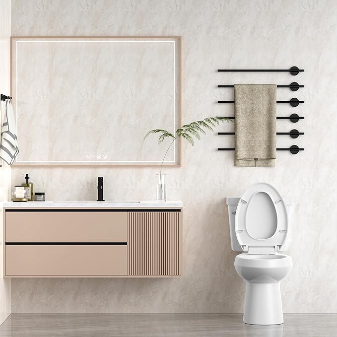 Two Piece Toilet 21 inch Chair Height Elongated Bowl, Side Handle, High Seat Toilet for Elderly, Comfortable Bathroom Toilet with Soft-Close Seat White