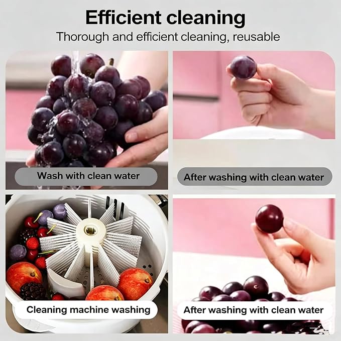 Salad Spinner and Produce Washer, Multifunctional Vegetable Dryer, Electric Lettuce Spinner with Non-Slip Base, Fruit and Veggie Cleaner for Kitchen Prep (QJXZQ-yellow-01)
