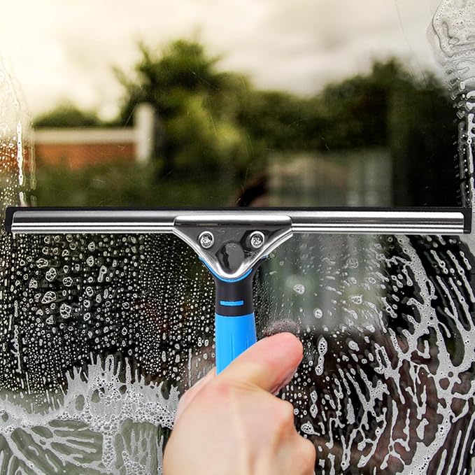 Window Washing Kit,Window Cleaning Squeegee Kit with Bucket | Professional window washing equipment,Squeegee for Window Cleaning,window squeegee for home Outdoor Car Commercial Use