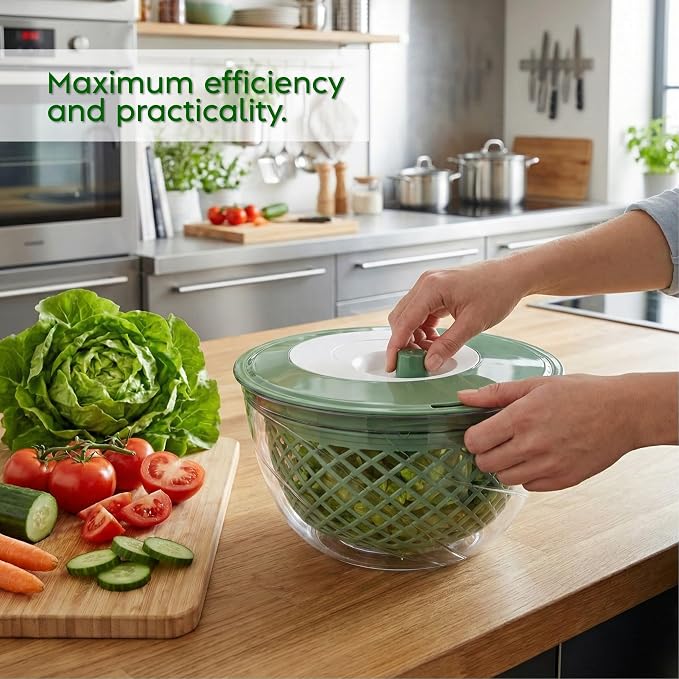 Snips Salad Spinner Spinner 4 LT | Green Colour | Made in Italy | Bpa Free, PP+San