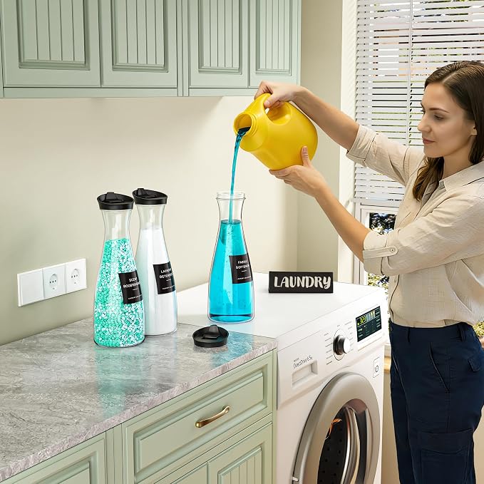 3 Pack Laundry Detergent Dispenser Container No Tray, 54OZ Laundry Soap Dispenser