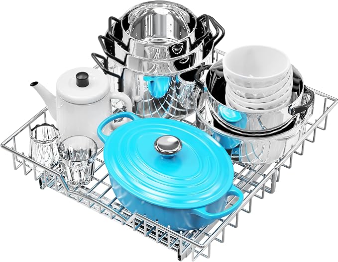 Simple Houseware Under Cabinet Pull Out Sliding Shelf Drawer, 18Dx17W | for Kitchen Organizer