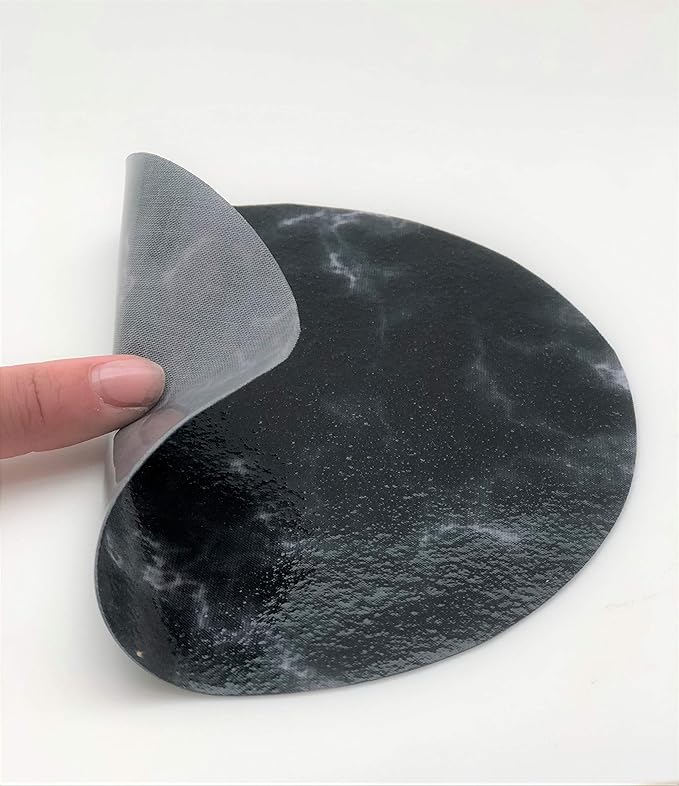 Andreas Silicone Jar Opener, Black Marble – 6.25" Non-Slip Lid Gripper & Garlic Peeler, Dishwasher Safe, Multi-Use, Durable Silicone & Fabric, Made in the USA, JO-389