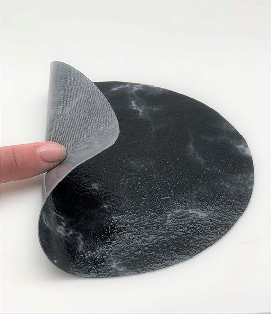 Andreas Silicone Jar Opener, Black Marble – 6.25" Non-Slip Lid Gripper & Garlic Peeler, Dishwasher Safe, Multi-Use, Durable Silicone & Fabric, Made in the USA, JO-389