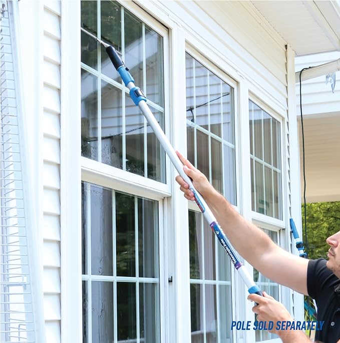 Unger Professional Connect & Clean Performance Squeegee for Glass & Window Care with Replacement Rubber,Heavy Duty Cleaning Supplies with Streak-Free Results,Handheld Cleaner Tool, 12 Inch(Pack of 10)