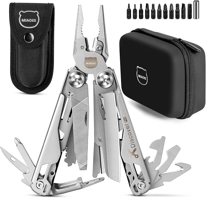23 in 1 Multitool with Premium Gift Box, Cool Gadgets for Men (Silver) | Include Screwdrivers Saw Screwdrivers Bottle Opener Pliers Camping Knife, Best Gift for Boyfriend Son Dad Him Husband