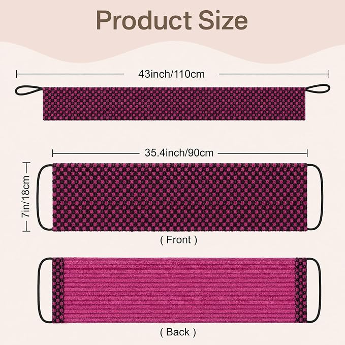 Yiclick Dual-Textured Exfoliating Washcloth Towel - Back Scrubber for Use in Shower Bath, Exfoliating Body Scrubber Exfoliator, Japanese Exfoliate Loofah Lufa Sponge Wash Cloth for Women Men