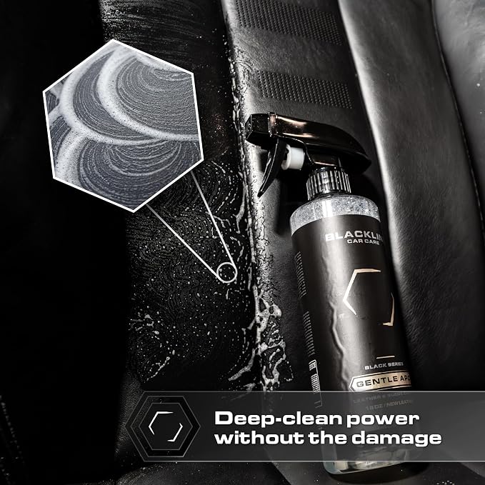 Blackline Car Care - Gentle APC - Streak free total Interior Cleaner and Protectant, Safe for Cars, Motorcycles & More. Leather upholstery cleaner - Interior car fabric cleaner (64 Fl Oz)