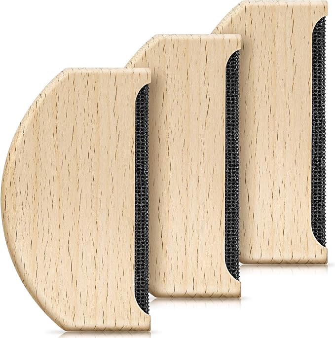 Boao 3 Pcs Wool Combs to Remove Pilling Sweater Defuzzer Multi-Fabric Shaver and Comb Wool Pilling Remover Pills for De-Pilling Clothing Garments Knits Scarves Coats Pants Care