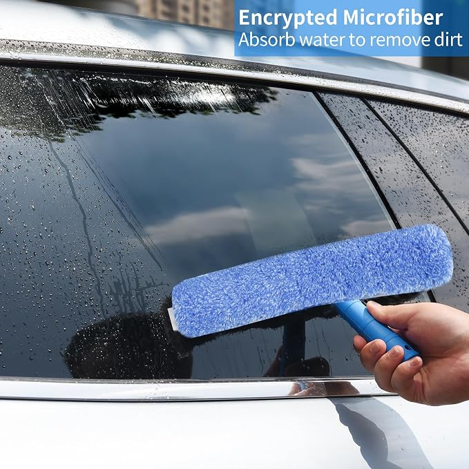 Window Washing Kit,Window Cleaning Squeegee Kit with Bucket | Professional window washing equipment,Squeegee for Window Cleaning,window squeegee for home Outdoor Car Commercial Use
