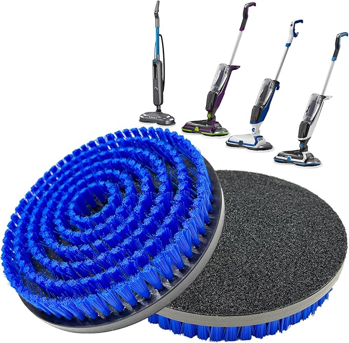 2 Pack Upgraded Mop Pad Replacement Brush Compatible with Bissell Spinwave Steam Mop 20393、20399、23159、23157、3897A、 2124、3712 Professional Cleaning and Polishing for Deep Cleaning Hard Floors (Blue)