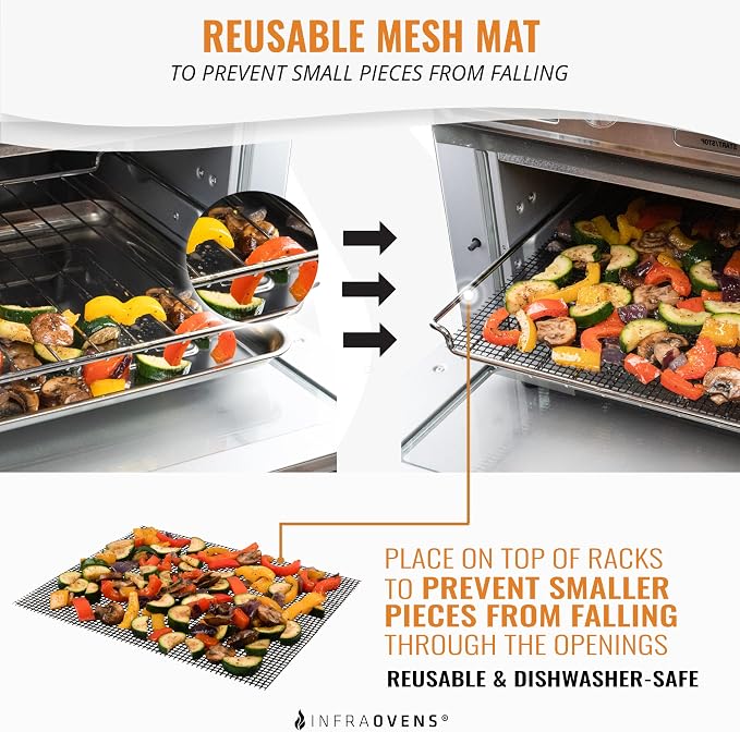 Toaster Oven Air Fryer Reusable Mats Accessories 9 x 11, Silicone Liner, Drip Mat (3pcs) Compatible with Cuisinart, Emeril Lagasse, Gowise, Breville + More, Convection Accessories, Electric Oven Rack