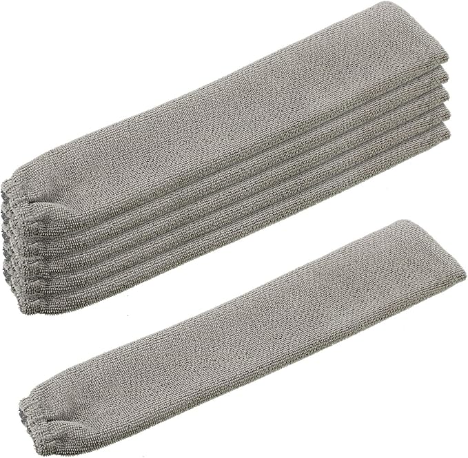 Boao 6 Pack Gap Dust Cleaner Refills, Microfiber Replacement Cloth Covers for Under Furniture Duster, Washable & Reusable Dusting Sleeves