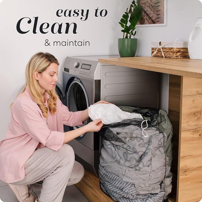 Handy Laundry Mesh XL Laundry Bag - Durable, Machine Washable with Secure Drawstring Closure - Perfect for College Dorms, Laundromats, Apartments (Black, Large 24" x 36") | XL 24x36 Mesh Laundry Bag, Secure Drawstring, Heavy Duty, Machine Washable, for...