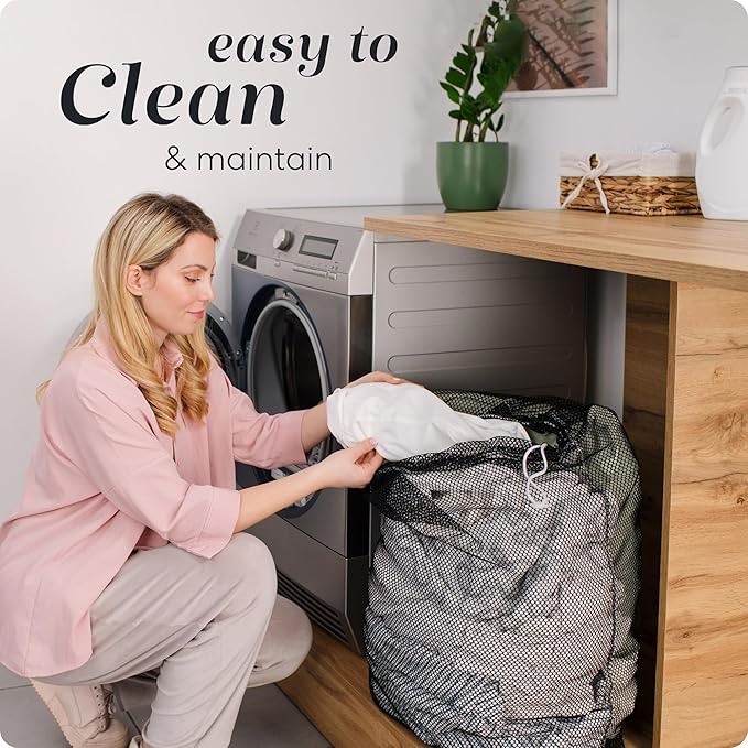 Handy Laundry Mesh XL Laundry Bag 24"x36" 2-Pack, Heavy Duty, Black | 2-Pack, XL 24x36 Mesh Laundry Bag, Secure Drawstring, Heavy Duty, Machine Washable, for Delicates Dorm Travel Storage, Black