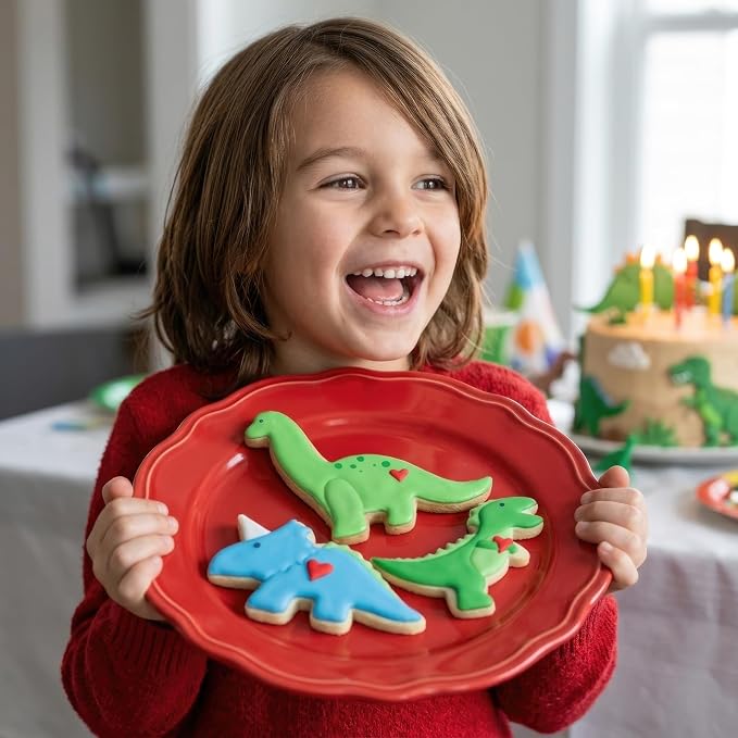 Ann Clark Dinosaur Cookie Cutters 3-Pc. Set Made in USA, T-Rex, Brontosaurus, Triceratops