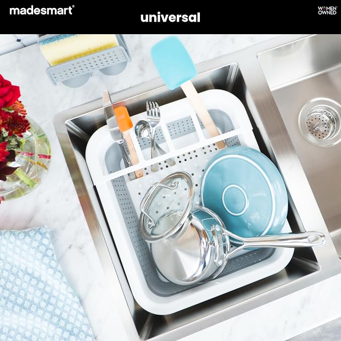 madesmart Collapsible Drying Dish Rack | SINKWARE Collection | Easy Storage | BPA-Free