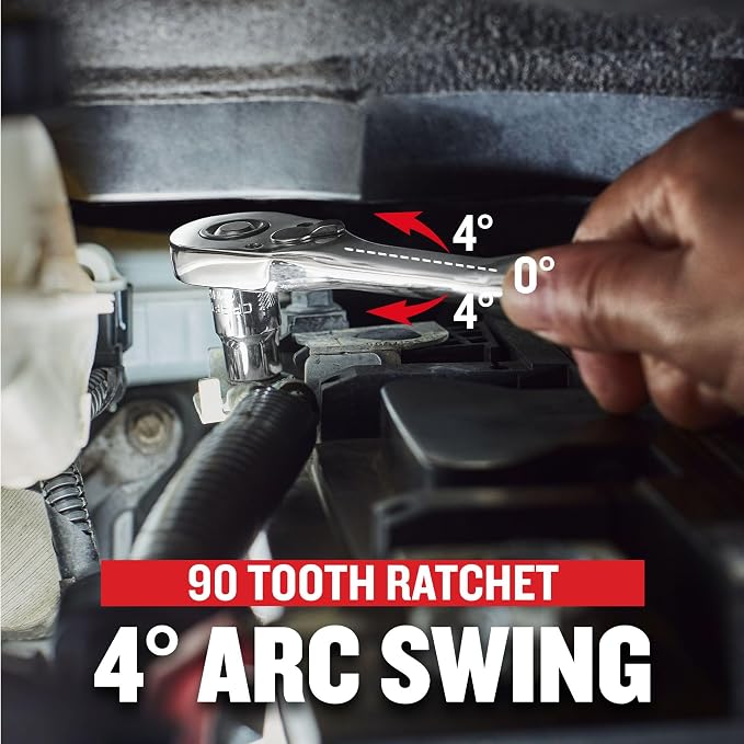 CRAFTSMAN Mechanics Tool Set, 1/4 Inch Drive, 20 Piece, 90-Tooth (CMMT12108)