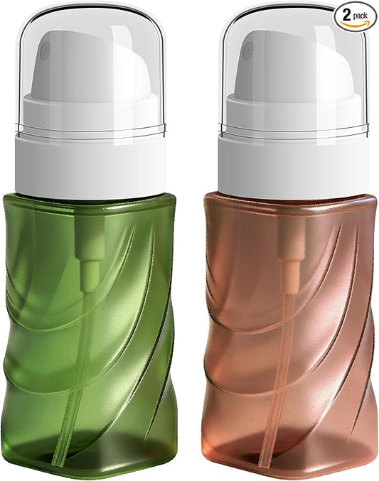 RNOAFMU 2 Pack Small Spray Bottle 2oz/60ml, Travel Size Mini Fine Mist Spray Bottles, Leakproof & Refillable Empty Spray Bottle for Hair, Face, Plant and Cleaning